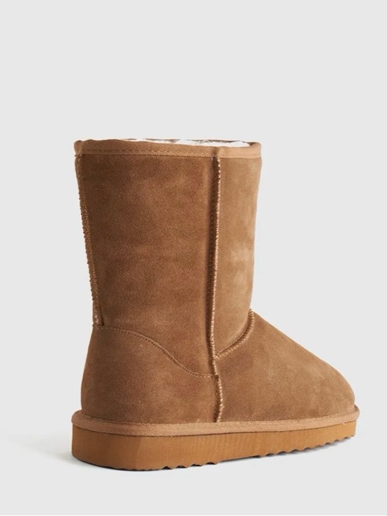 Quince Shoes - NIB QUINCE 💯 AUSTRALIAN SHEARLING MID-CALF SUEDE LEATHER BOOT PECAN SIZE 8